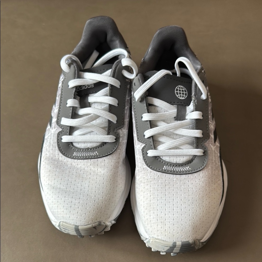 Adidas White and Gray Golf shoes with Breathable Mesh - Picture 2 of 5